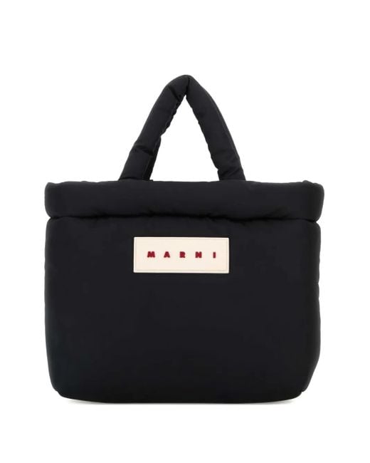Marni パフ ハンドバッグ L Black