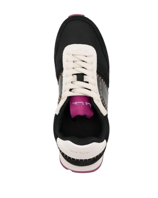 Paul Smith Eighties Sneakers Met Colourblocking in het Black