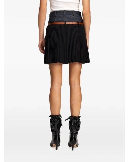 Cinq À Sept Black Dionne Pleated Mini Skirt