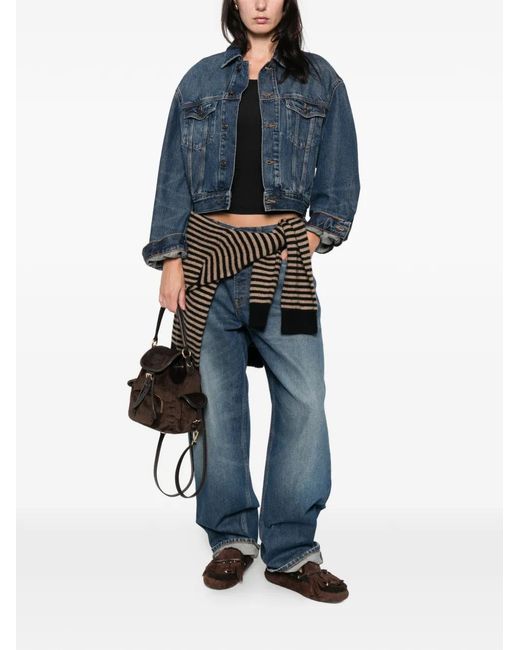 FRAME Blue Pocket Denim Jacket