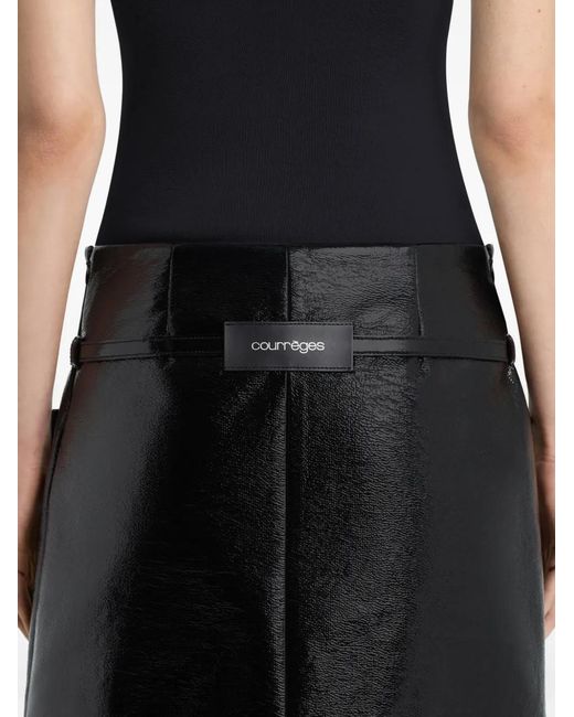 Courreges Black Flap-Pocket Mini Skirt