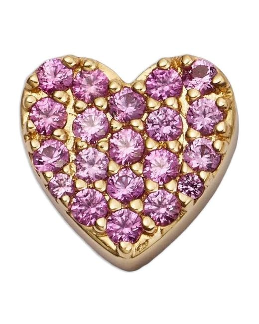 Loquet London Pink Sapphire Heart Charm