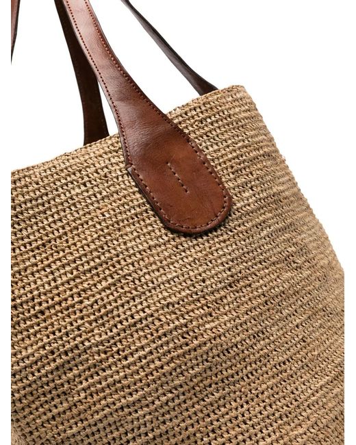 IBELIV Brown Tokyo Raffia Tote Bag