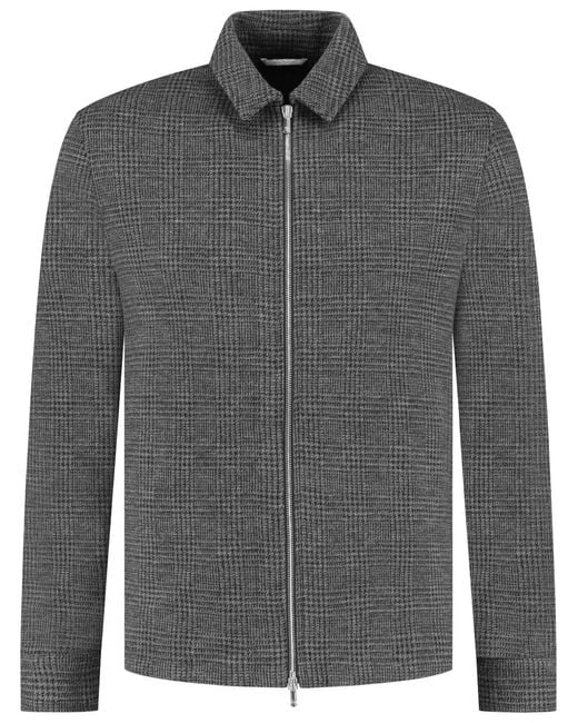 Marco Pescarolo Gray Checked Jacket for men