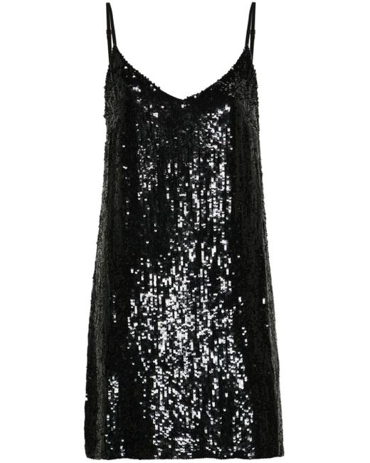 P.A.R.O.S.H. Black P.A.R.O..H. Gabriel Sequinned Mini Dress