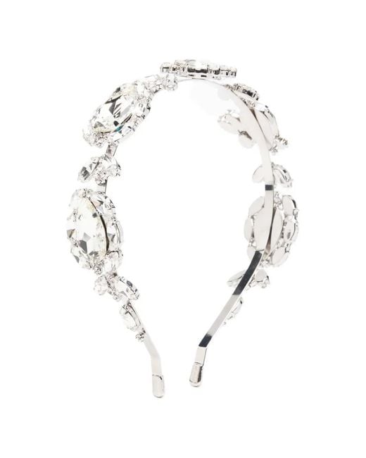 Self-Portrait Metallic Crystal-Embellished Headband