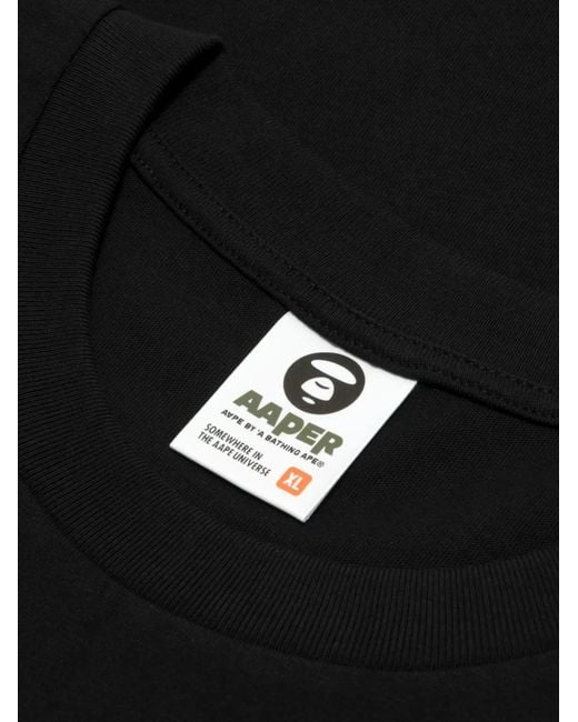 Aape By A Bathing Ape Black Graphic T-Shirt for men