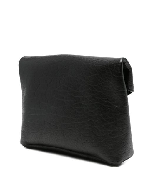 Saint Laurent Black Logo-Plaque Envelope Shoulder Bag for men