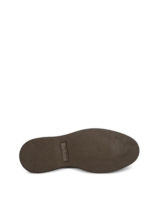 Barbour Black Lace-Up Suede Boots for men