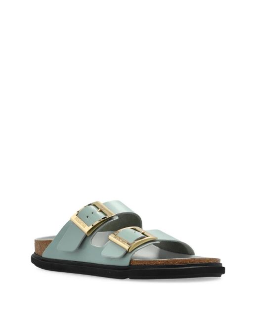 Birkenstock Green Arizona Db Shine Pure Sage, Natural Leather