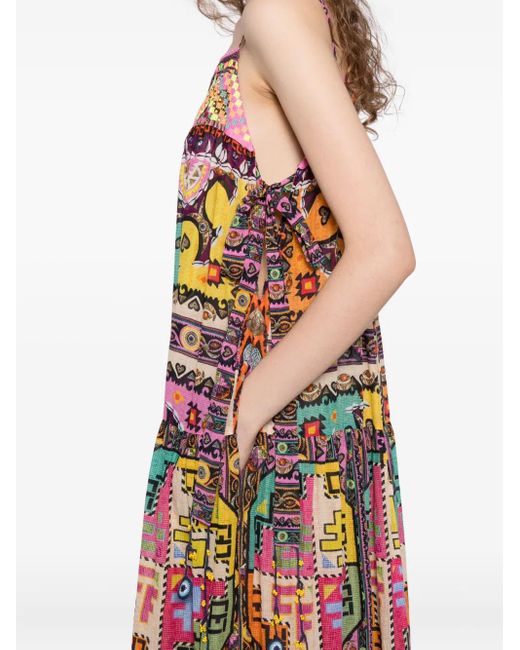 Camilla White Patchwork Panorama Dress
