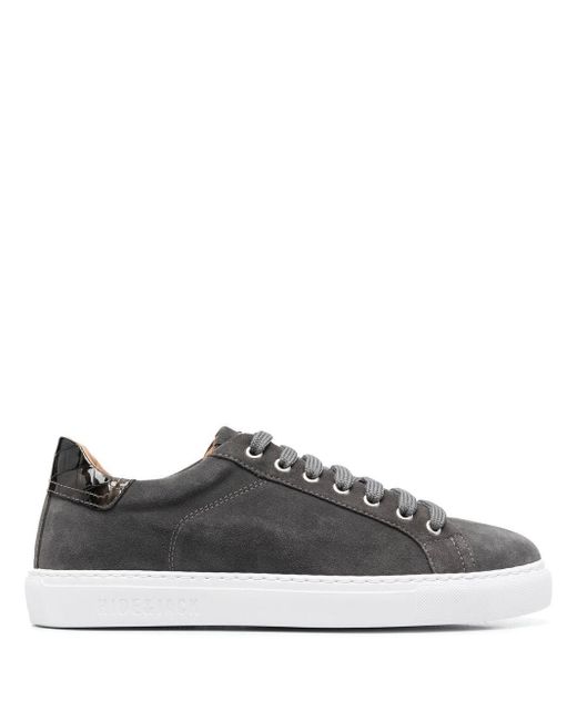 HIDE & JACK Suede High-shine Heel-counter Sneakers in Grey (Grey) | Lyst UK