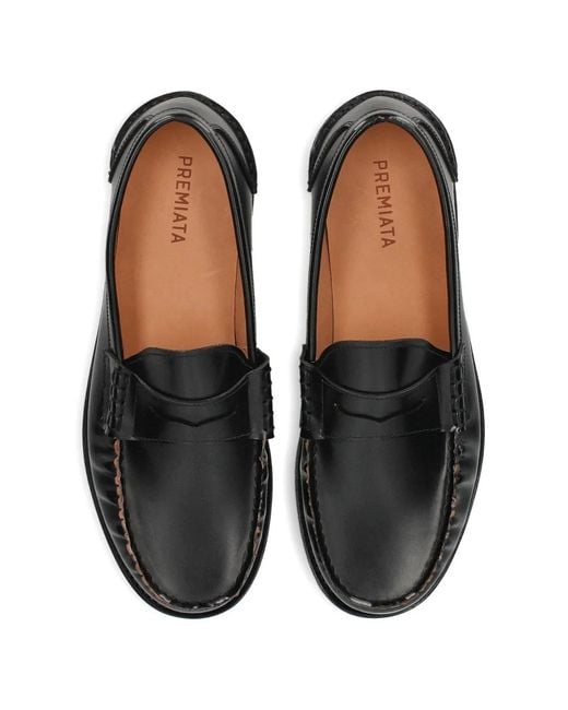 Premiata Black Leather Loafers for men