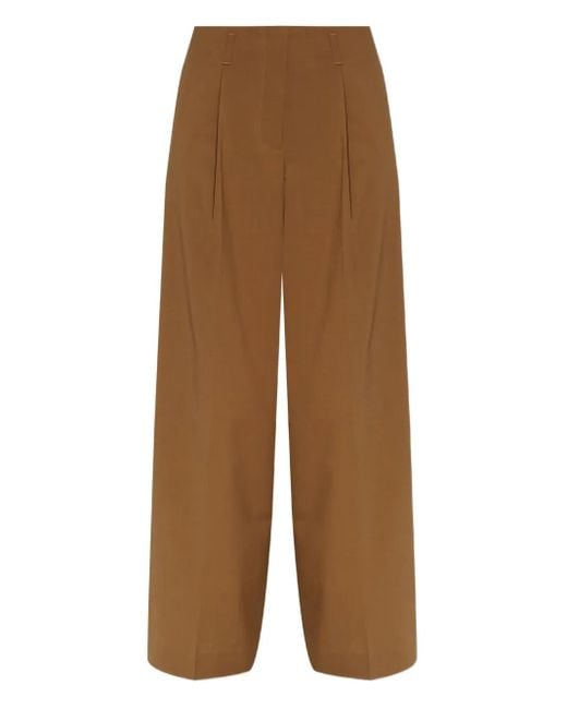 Lacoste Brown Pleated Trousers