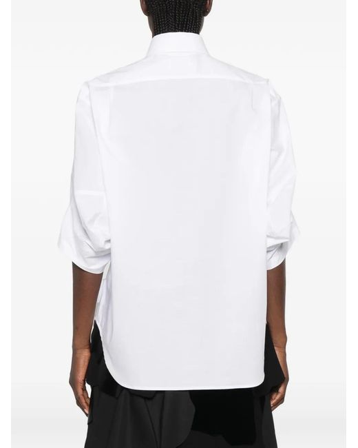 Moschino White Short-Sleeve Chest-Pocket Shirt