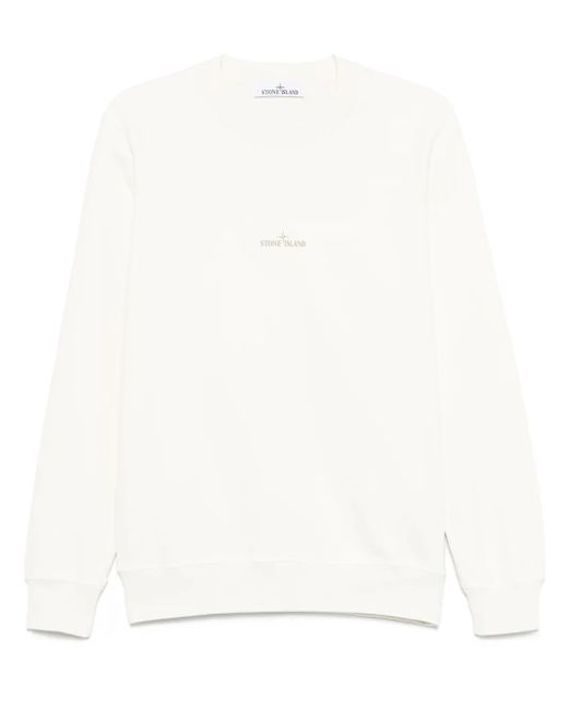 Stone Island Sweater Met Compass-Logopatch in het White voor heren