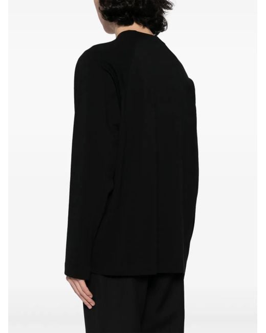 Jacquemus Black Les Classiques 'Le T-Shirt Typo Manchés Longue' Long Sleeve T-Shirt for men