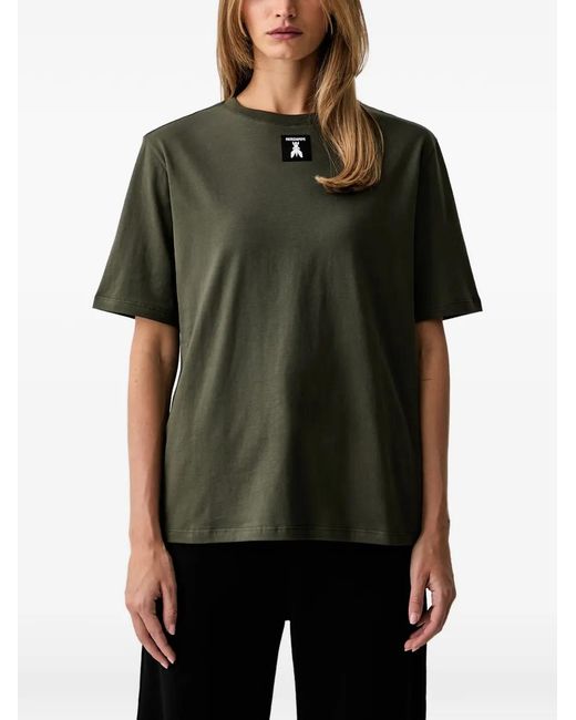 Patrizia Pepe Green Logo-Patch T-Shirt