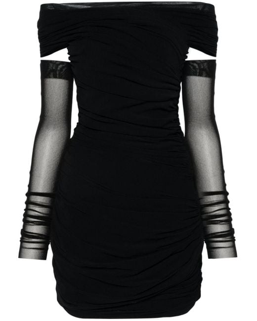 Robe courte à design drapé Philosophy Di Lorenzo Serafini en coloris Black