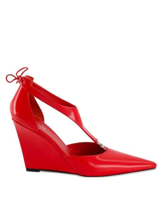 Coperni Red Wedge-Pumps Mit T-Riemen
