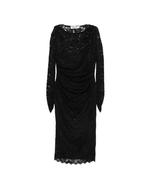 Diane von Furstenberg Black Darrius Long-Sleeve Mini Dress