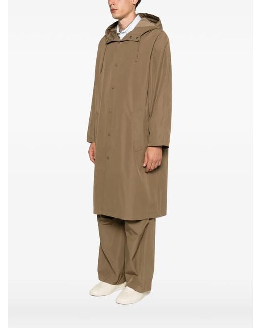 A.P.C. Natural Hooded Button Coat for men