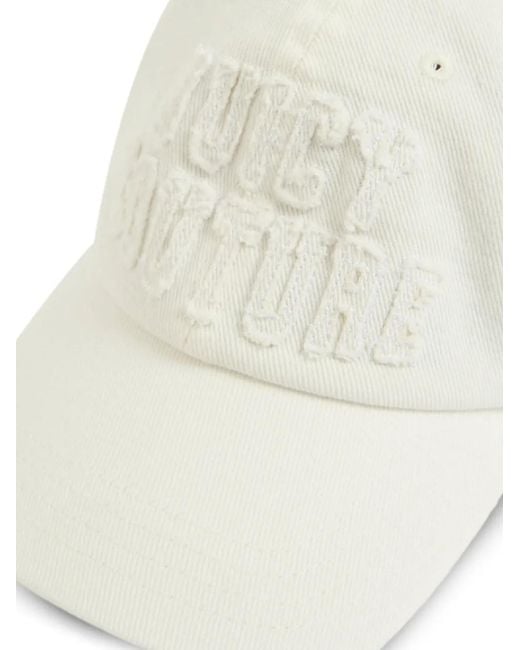 Juicy Couture White Logo-Embroidered Denim Cap