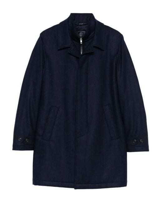 Cappotto Con Zip di Fay in Blue da Uomo