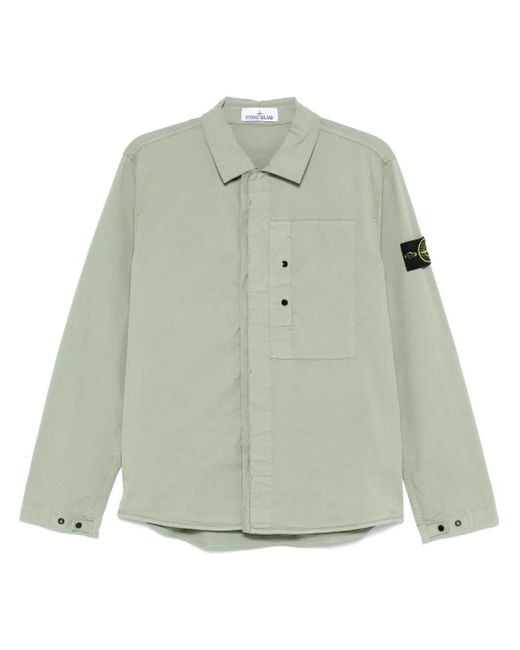 Stone Island Jack Met Compass-Logopatch in het Green voor heren