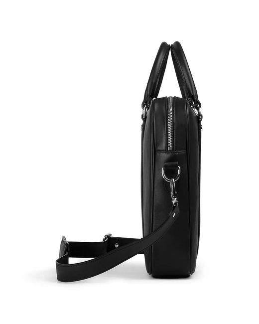 Doucal's Black Top-Handle Leather Briefcase for men