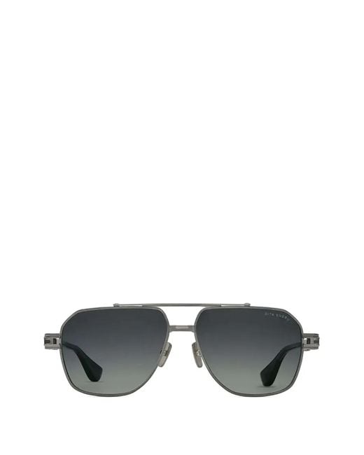 Dita Eyewear Gray Kudru Pilot-Frame Sunglasses