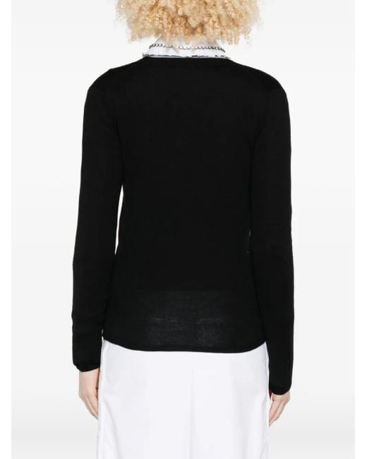 Miu Miu Black V-Neck Cardigan