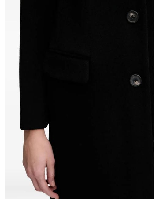 Benetton Black Button Pocket Coat