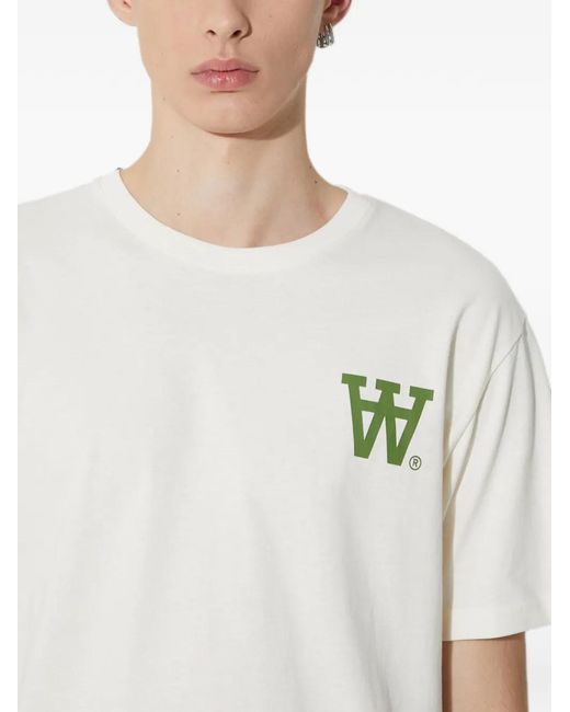 WOOD WOOD White Ace Cotton T-Shirt for men