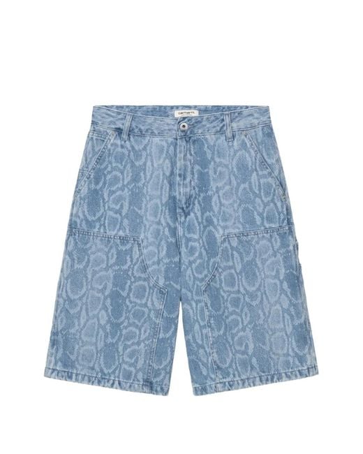 Carhartt Blue Snake Nixon Midi Shorts