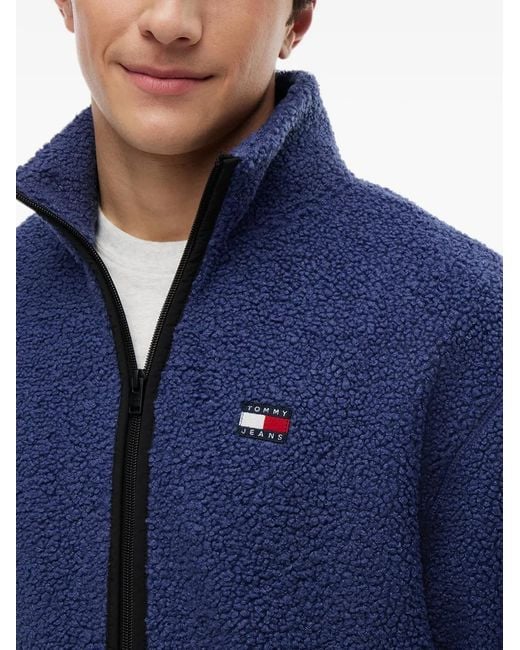 Tommy Hilfiger Blue Fleece Zip-Up Jacket for men