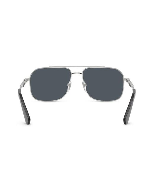 Burberry Gray Logo-Engraved Sunglasses for men