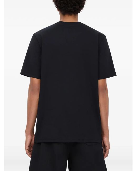 MSGM Black T-Shirt À Imprimé Graphique for men