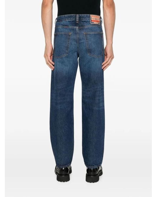 DIESEL Blue D-Macs Cotton Jeans for men