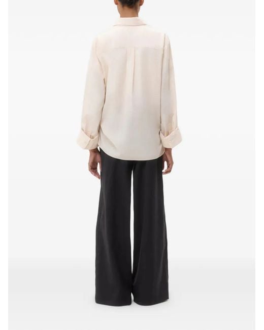 Twp White Patch-Pocket Button-Up Shirt