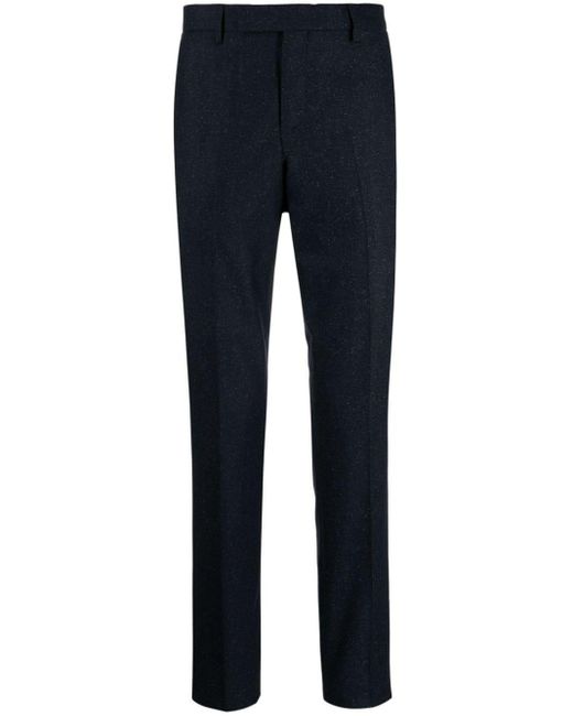Paul Smith Blue Pressed-crease Tailored Straight-leg Trousers for men