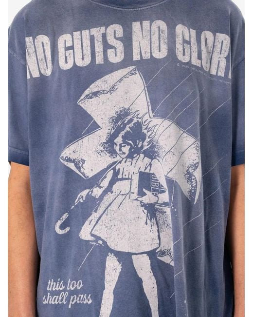 HELLSTAR Blue T-Shirt À Imprimé Graphique for men
