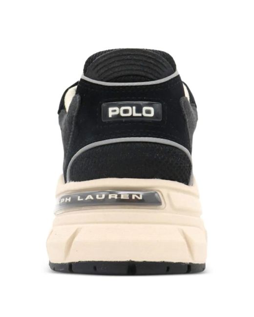 Polo Ralph Lauren Black Suede Leather Sneakers for men