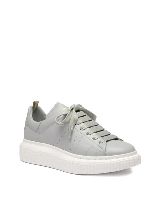 Officine Creative White Krace Lace-Up Platform Sneakers