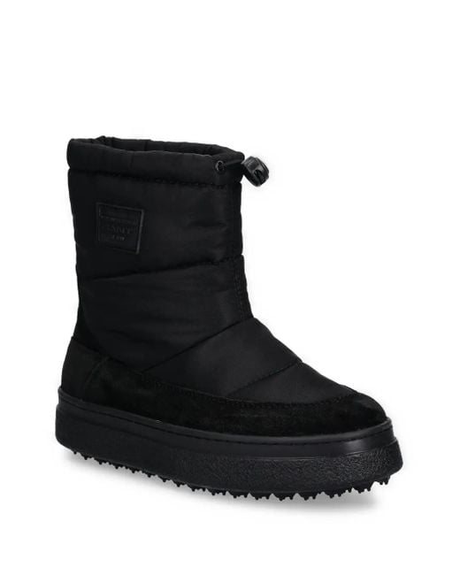 Gant Black Logo-Patch Boots