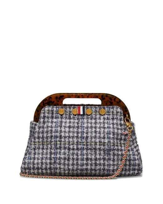 Thom Browne White Medium Bermuda Shoulder Bag