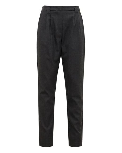Herno Black Pleated Trousers