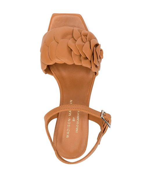 Madison Maison Orange Flower Platform Sandals