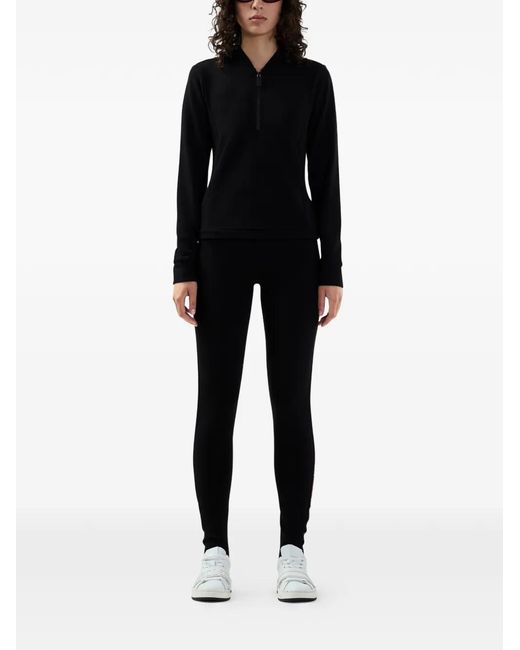 Gcds Black Logo-Tape Leggings
