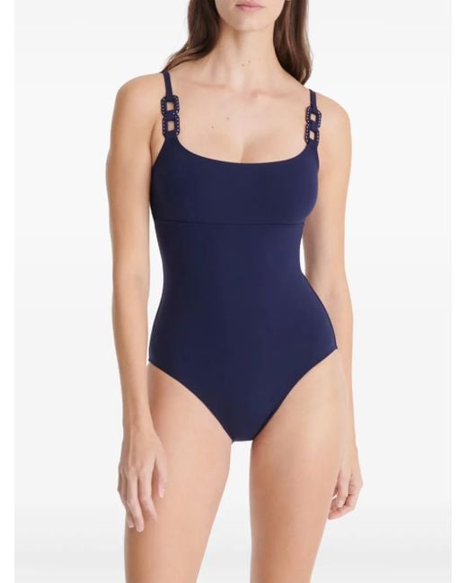 Eres Blue Cotier One-Piece Tank Swimsuit For